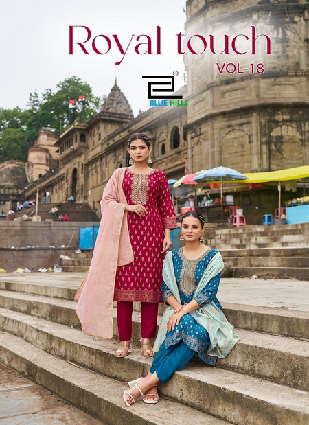 Royal Touch Vol 18 By Blue Hills Rayon Kurti With Bottom Dupatta Wholesale Market In Surat With Price